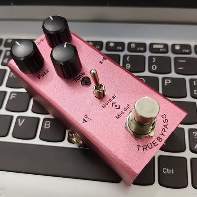Procesador de Efectos para Pedal de Guitarra 1-Slot - Diseño Compacto, Alimentación USB (9V DC), Controles con Perillas para Guitarra Eléctrica, Bajo y Teclado - Sonidos Vintage Rock, Psicodélicos y Grunge - Pedal Rosa Intenso para Shows en Vivo y Estudi