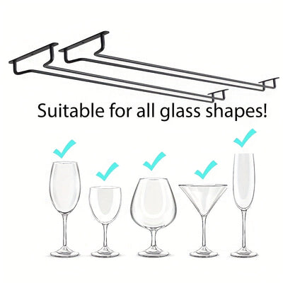 4-Pack de estantes de vino de hierro, acabado barnizado, estante colgante multipropósito para cocina, bar en casa y almacenamiento de gabinete de vino