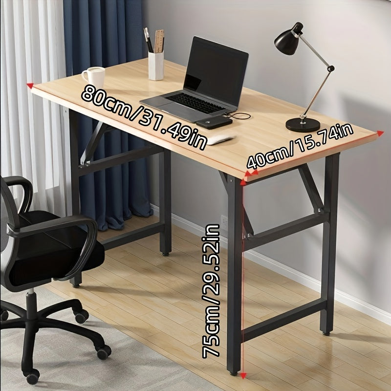 Disponible en 3 colores, mesa plegable portátil para uso doméstico, escritorio de entrenamiento fácil de montar, mesa rectangular para computadora de sala o estudio