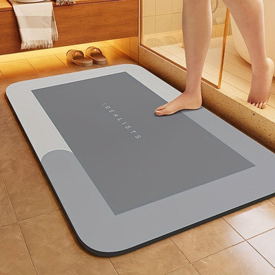 Alfombrilla de baño de barro de diatomeas súper absorbente - Alfombrilla de suelo antideslizante de secado rápido que absorbe el agua, suave y cómoda, adecuada para baños, duchas, lavaderos, dormitorios, salas de estar, felpudos, alfombrillas de cocina,