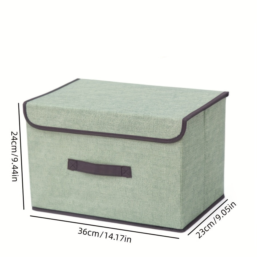 [Cajas de Almacenamiento Plegables Mixtos] Cajas de Almacenamiento Plegables de Tela No Tejida de Colores Mixtos - Organizadores de Bolsos con Tapa Abatible para Ropa Interior y Artículos Diversos - Seguro para Limpieza en Seco