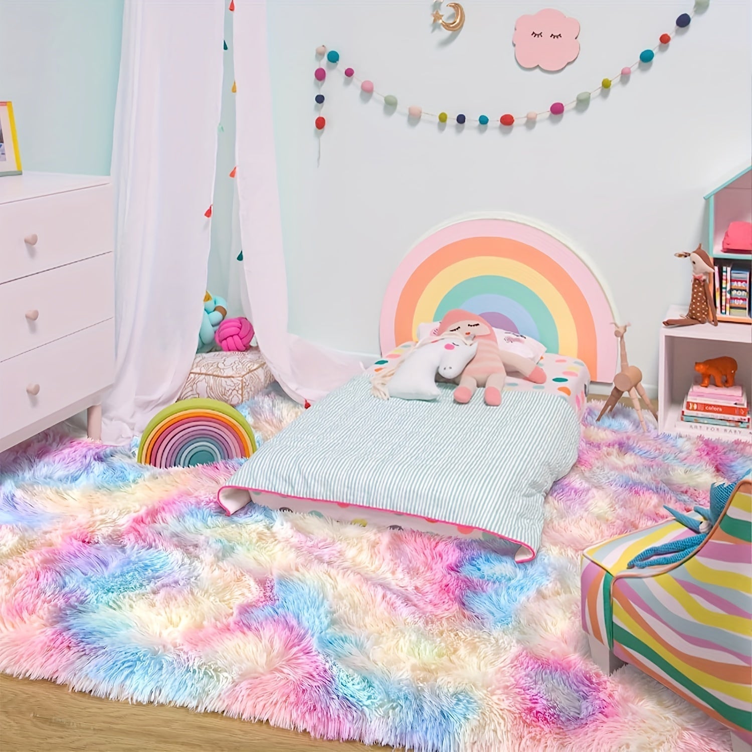 1 pieza de alfombra de área con gradiente de color de piel sedosa - Poliéster suave y acolchado, lavable en máquina, uso interior para sala de estar, dormitorio, sofá y asiento de ventana, varios tamaños disponibles (40,01 x 119,99 pulgadas a 159,99 x 23