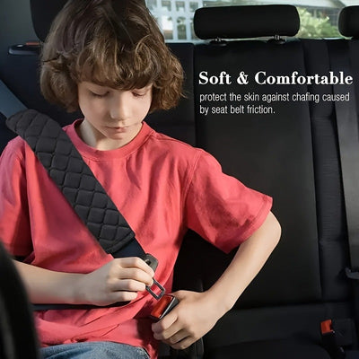 Almohadilla Acolchada de Lujo para Cinturón de Seguridad, Cubierta Cómoda y Duradera en Poliéster, Ajuste Universal para Camiones y Autos