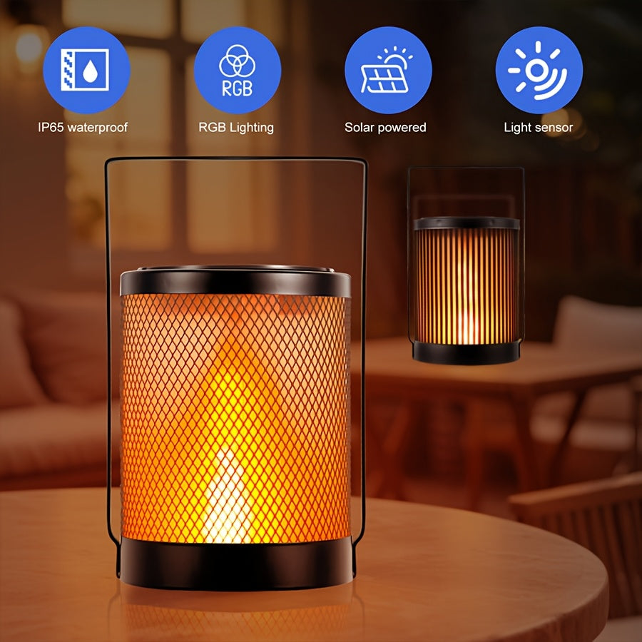 1 lámpara solar para exteriores, gran luz solar colgante para jardines, luces LED solares de metal, adecuadas para jardines, patios, balcones, pasillos, césped, regalos para familiares, amigos, Navidad, Halloween, Acción de Gracias