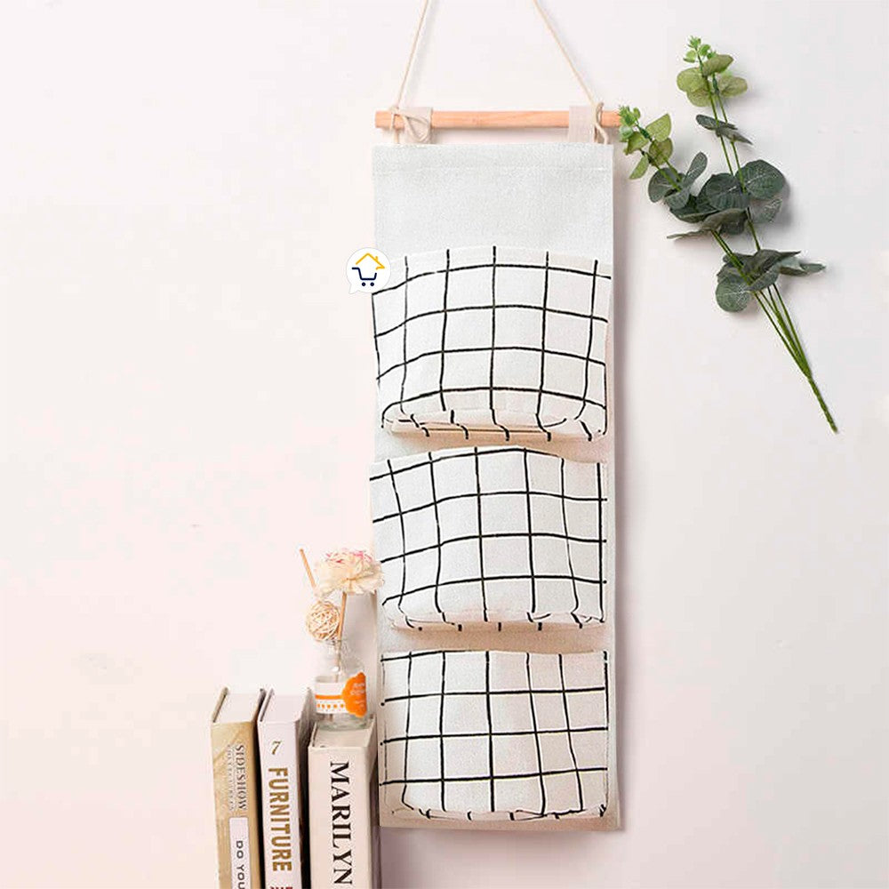 Bolsa Organizadora Colgante 3 Bolsillos Multiusos MD303