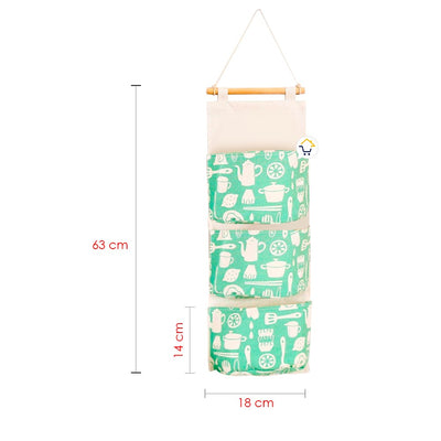 Bolsa Organizadora Colgante 3 Bolsillos Multiusos MD303