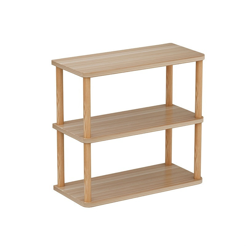 Organizador de Escritorio de Madera de 2 Niveles - Estantería Multinivel Independiente con Acabado Pintado para Almacenamiento en Oficina y Dormitorio, Estantes