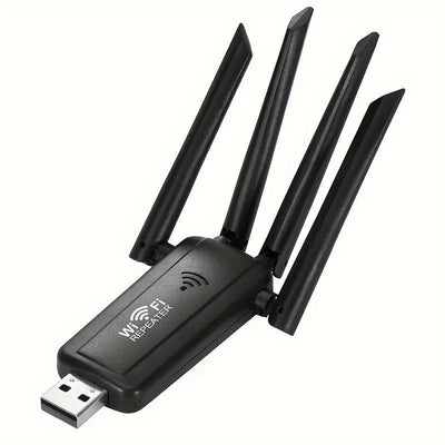 Repetidor WiFi de Alta Velocidad 300Mbps con 4 Antenas - Amplificador de Señal sin varillas para Mayor Alcance, Diseño Elegante en , Conexión Directa Super Rápida, Mejora tu Experiencia WiFi | Extensor WiFi USB