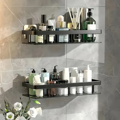 Estante de ducha de gran capacidad para pared, sin necesidad de taladrar, ideal para baños y cocinas, ahorrador de espacio, fácil de instalar, para almacenar artículos de tocador, cosméticos y otros, caddies de ducha.