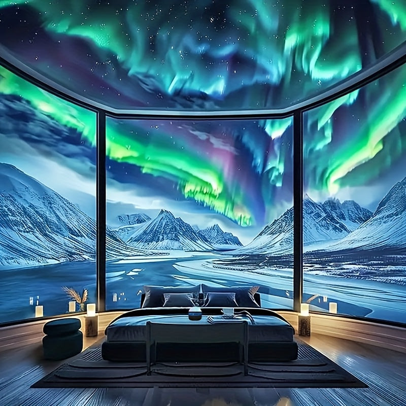 1pc Lámpara de Techo LED con Efecto Aurora Boreal YETHKE - Colores RGB Ajustables, Diseño de Luces del Norte Flujo, Control por Botón, Seguro ≤36V, para Dormitorio, Oficina y Decoración Festiva (Navidad, Acción de Gracias, Día de San Valentín), Iluminaci