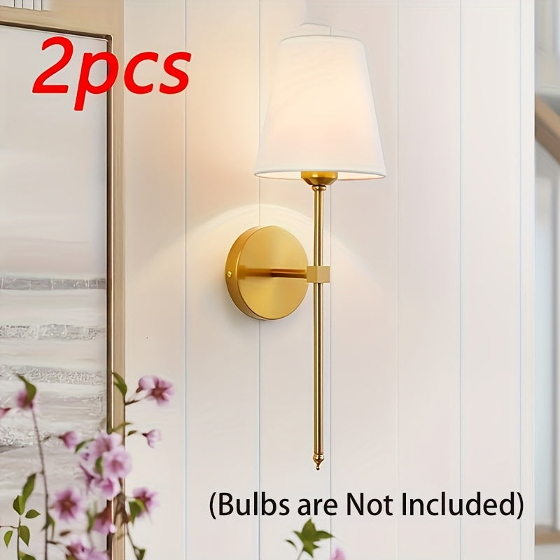 2 piezas, lámpara de pared retro, lámpara de pared industrial, iluminación de tocador de baño con enchufe, lámpara de techo con pantalla de tela, iluminación semi-inclinada para dormitorio, sala de estar, dormitorio, lámpara de pared para cama, adecuada