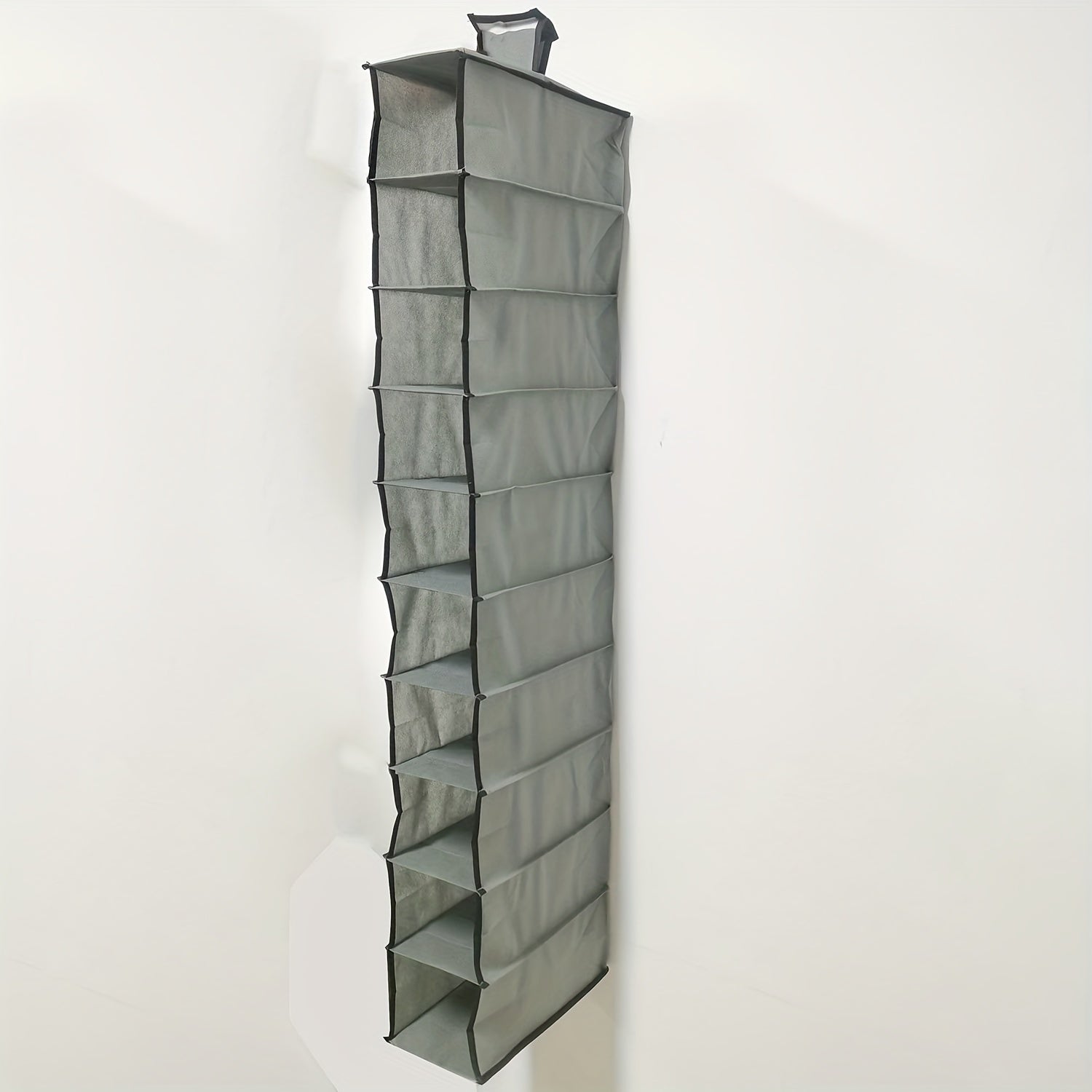 1pc AOXUNDIY Organizador de Zapatos Colgante de 10 Estantes para Armario - Estante de Almacenamiento de Tela Montado en la Pared con Bolsillos de Malla Transparente, Diseño Multinivel Ahorrador de Espacio para Organización de Dormitorio y Residencia Univ