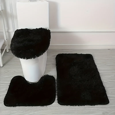 Conjunto de 3 Alfombras Suaves y Acolchadas para Interiores, Alfombra de Lujo Moderna, Absorbente, Antideslizante y Adecuada para Baño, Decoración del Hogar, Tapetes
