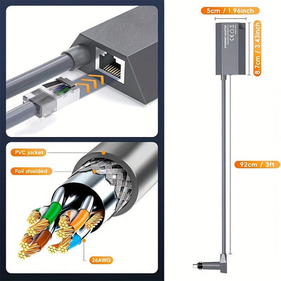 Adaptador Ethernet Starlink Gen 2, 1200 Mbps - Adaptador de red Gigabit RJ45 con alimentación USB, compatible con SmartThings y Alexa, conexión Plug & Play para enrutador externo Starlink V2 y V1, accesorio tecnológico moderno, conexión de alta velocidad