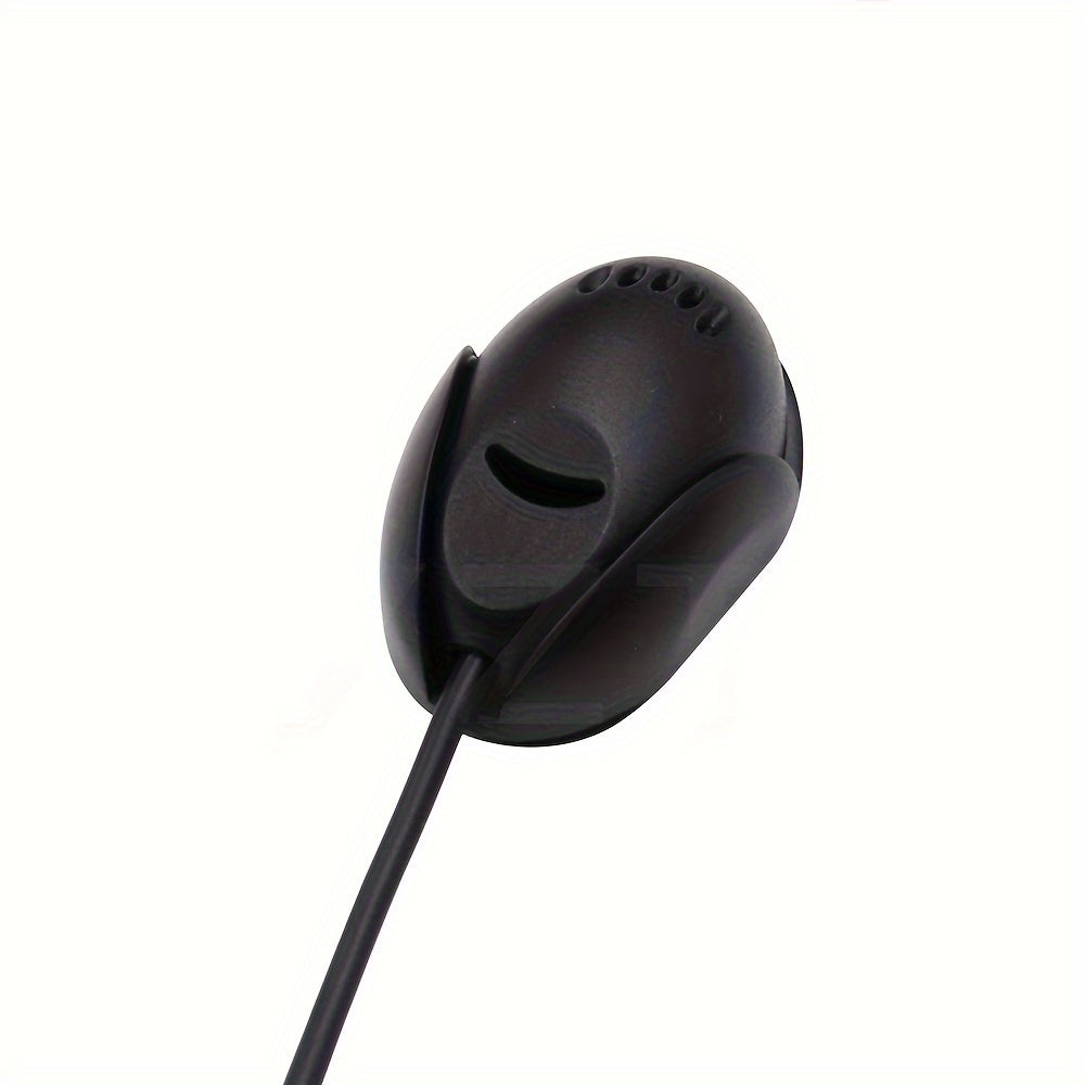 Mini micrófono externo con cable de 3.5mm tipo pasta para audio de coche, micrófono para reproductor estéreo de radio DVD, altavoz para reuniones, cable de 1M, negro