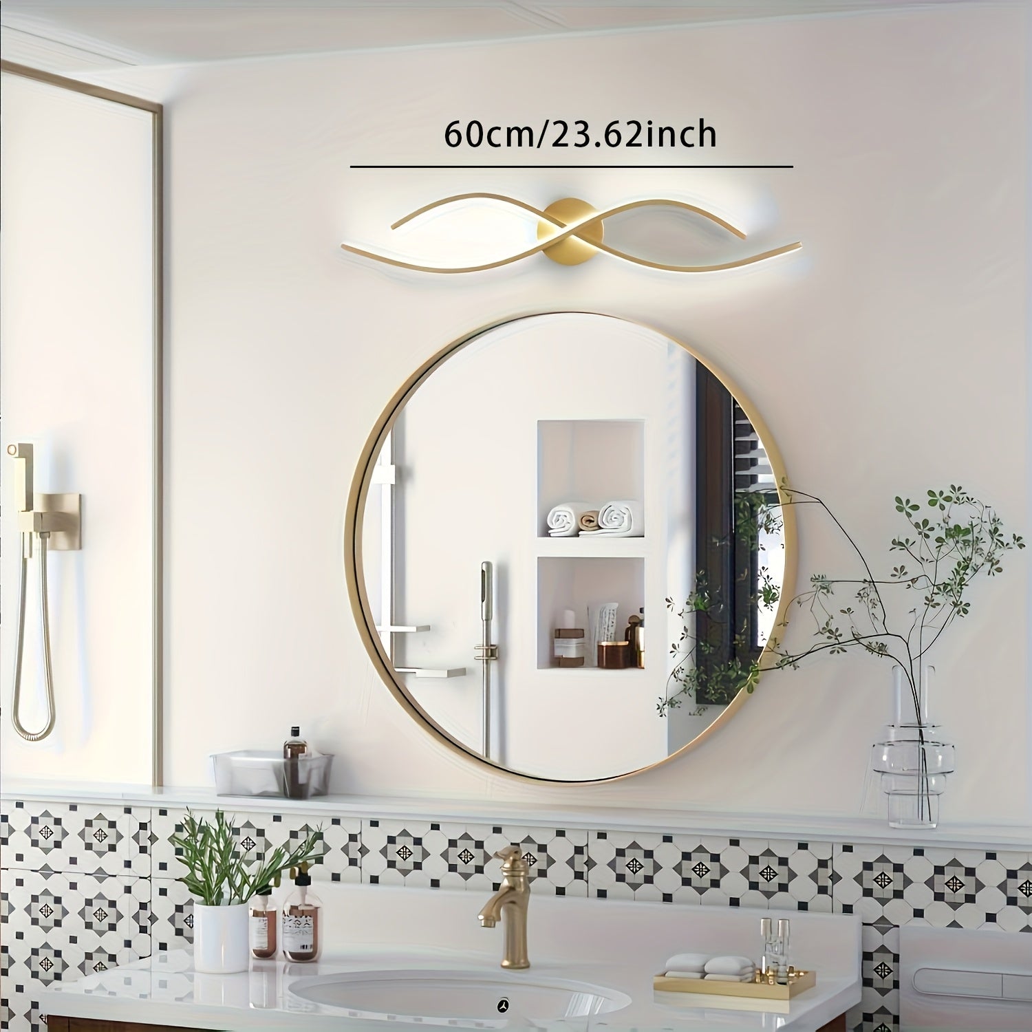 1 pieza de moderno farol de pared LED dorado, con sombra de aluminio de metal pulido, montaje semienterrado, cableado, para dormitorio, sala de estar, pasillo, 110V-240V, con fuente de luz, farol de pared para dormitorio | Luz LED moderna | Sombra de met