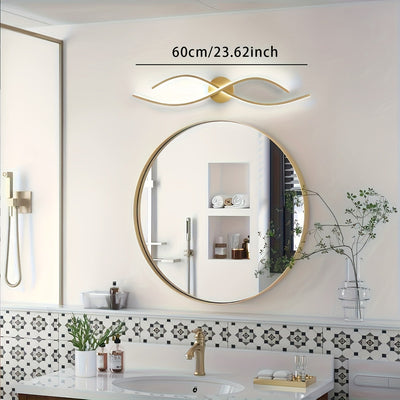 1 pieza de moderno farol de pared LED dorado, con sombra de aluminio de metal pulido, montaje semienterrado, cableado, para dormitorio, sala de estar, pasillo, 110V-240V, con fuente de luz, farol de pared para dormitorio | Luz LED moderna | Sombra de met