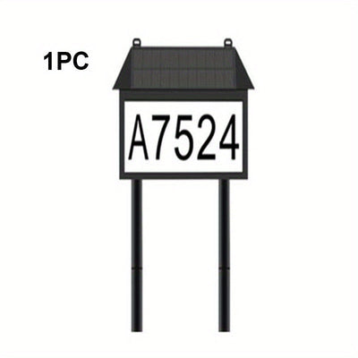 Señal de dirección solar personalizable 1 pieza/2 piezas con poste - Impermeable, duradero, luz solar para exteriores, montaje semienterrado, pantalla de lámpara de plástico, sin control remoto, ideal para decoración del hogar, decoraciones solares para
