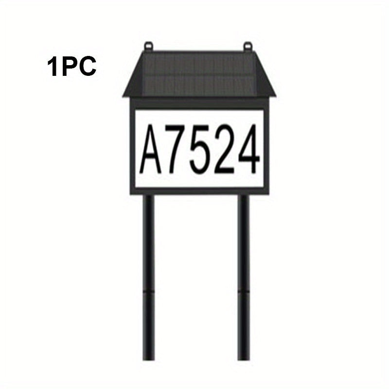 Señal de dirección solar personalizable 1 pieza/2 piezas con poste - Impermeable, duradero, luz solar para exteriores, montaje semienterrado, pantalla de lámpara de plástico, sin control remoto, ideal para decoración del hogar, decoraciones solares para