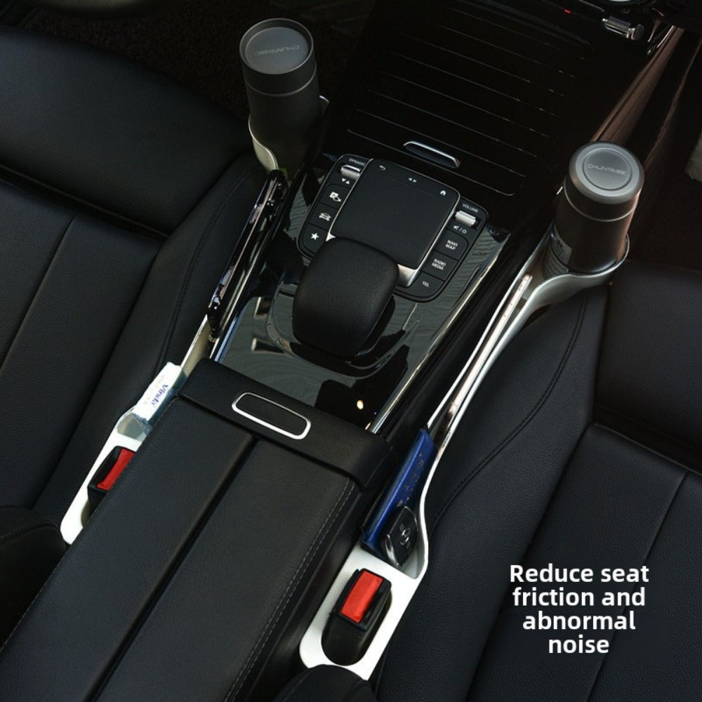 2 Piezas de Organizador Multifuncional para Auto con Portavasos - Solución de Almacenamiento en Plástico Duradero para Asientos Delanteros y Traseros, Ideal para Mantener el Interior del Coche Limpio y Ordenado | Diseño Elegante | Soporte Resistente