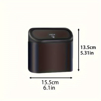 Cubo de Basura para Automóvil Mini con Tapa Impermeable y 2 Bolsas de Basura - Organiza y Almacena Objetos en Tu Vehículo