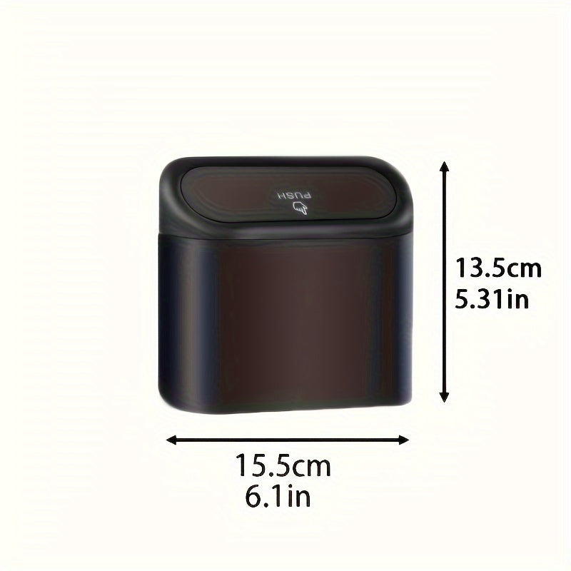 Cubo de Basura para Automóvil Mini con Tapa Impermeable y 2 Bolsas de Basura - Organiza y Almacena Objetos en Tu Vehículo