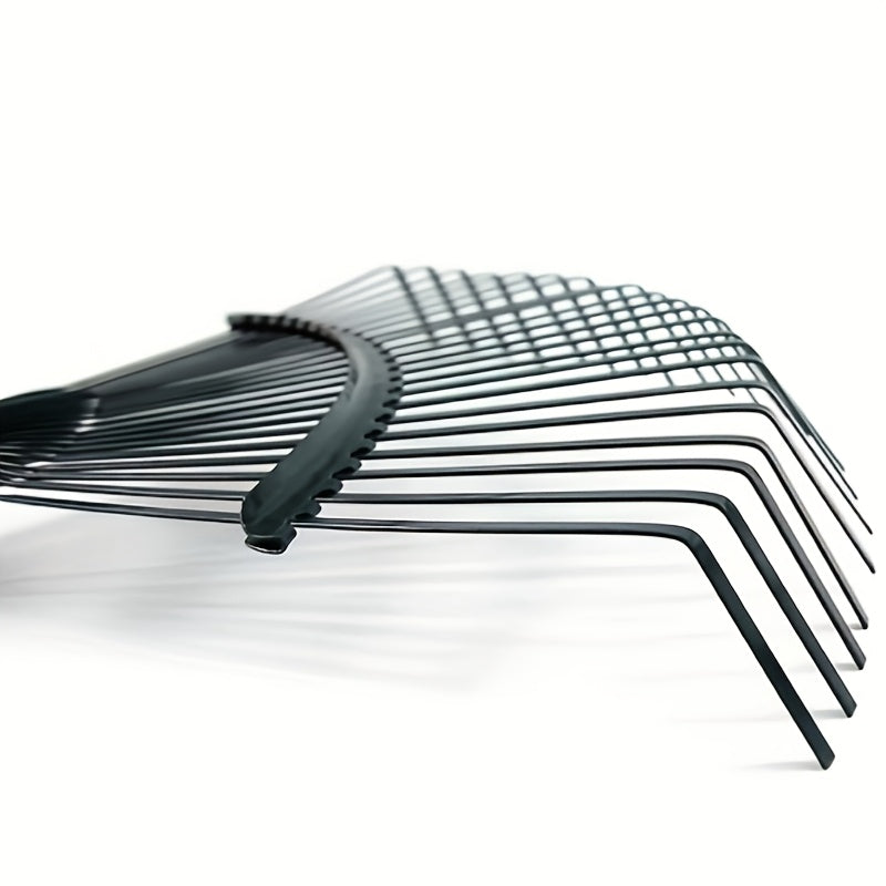Rastrillo de Abanico Premium Mejorado 42.01 cm - 22 Púas de Acero Duradero con S-Púas para Eliminar Hojas y Musgo en Jardín, Césped y Patio