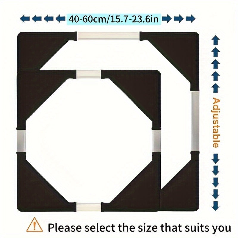 Carrito de electrodomésticos de acero inoxidable con 4 ruedas de bloqueo - Base ajustable, adecuado para mover, resistente a la humedad y a los golpes, diseño de alta calidad, ideal para refrigeradores/máquinas de lavar con ruedas.