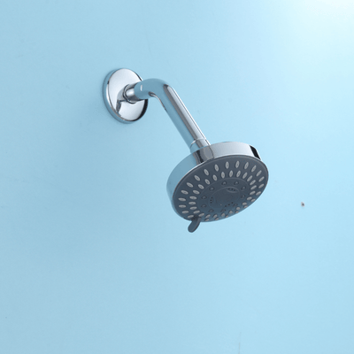 Rociador de Ducha Fijo de 4 Pulgadas con 5 Modos de Riego - Panel Grande de Alta Presión, Boquillas Desmontables y Lavables, Plástico Electroplateado Duradero, Sistema de Ducha para Pared
