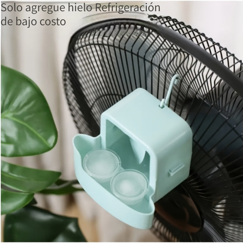 Ventilador portátil con clip para niebla de hielo - Funcionamiento sin batería, cuerpo ligero y duradero de plástico, instalación sin taladro para uso en casa/escritorio/exteriores, diseño blanco elegante, ventilador portátil, mejora del confort en casa,