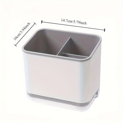 Organizador de Baño Moderno con Múltiples Compartimentos - Portacepillos de Dientes y Pasta Dental Desmontable con Drenaje de Agua, Ideal para Cepillos, Peines y Artículos de Aseo