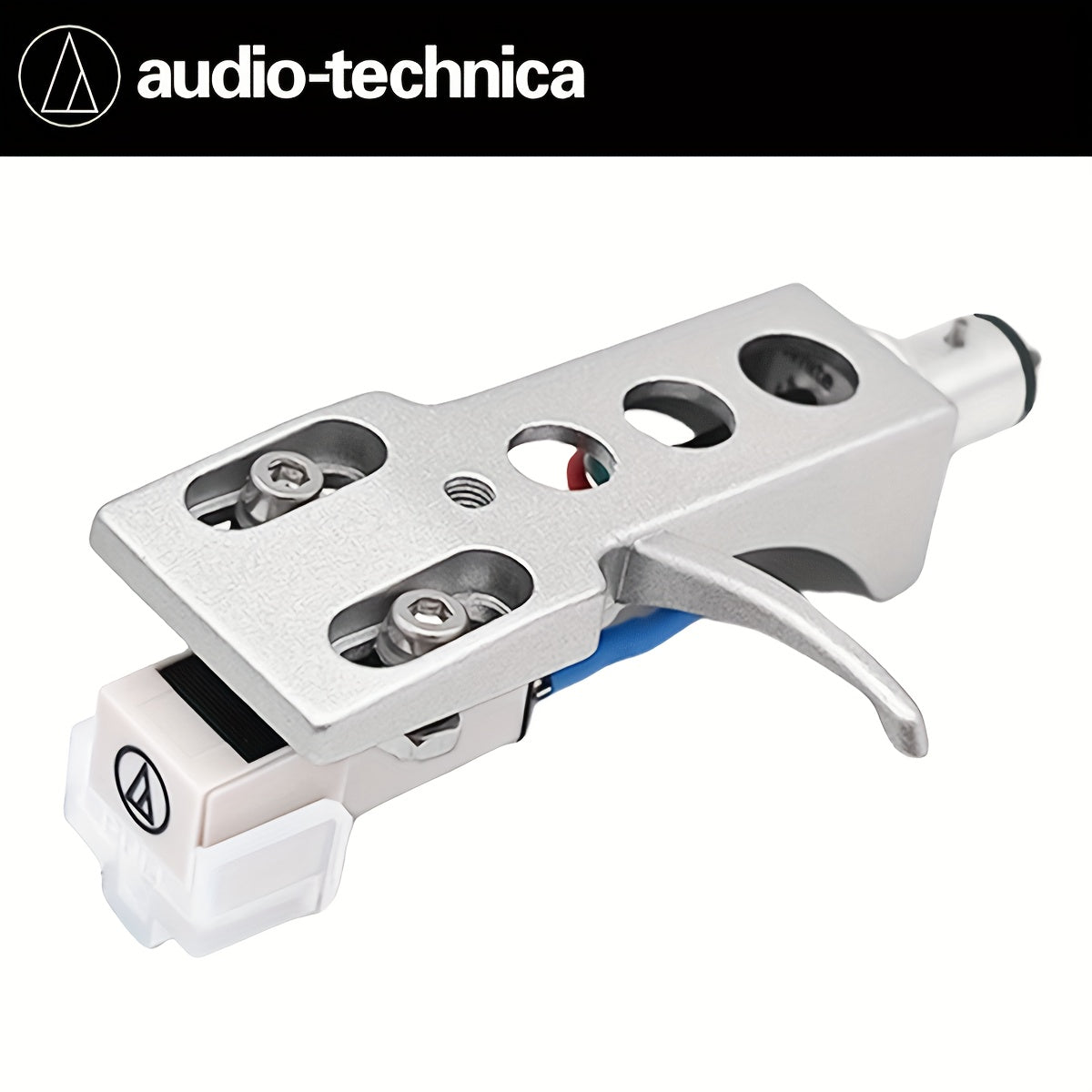 Cartucho Pre-montado Audio-Technica: Cartucho Dedicado para DJ/HIFI, Estilete Ortofon, Apto para Varias Marcas de Tocadiscos, Fabricado en Japón, Soporte Multicolor para Cartuchos, Kit de Ensamblaje de Cartucho/Soporte para Tocador de Discos DJ