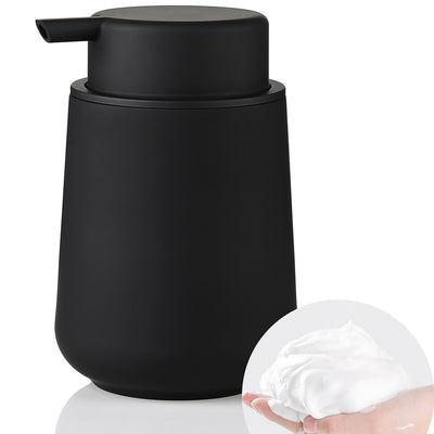 Dispensador moderno de jabón líquido espumoso mate de 11 oz, plástico y recargable, para baño y cocina, decoración de regalo para Navidad o Halloween