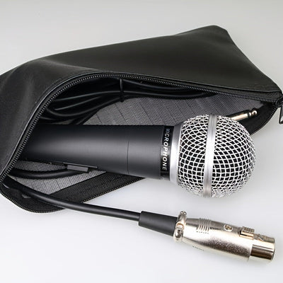 Micrófono Voz Dinámico Profesional SM58 - Micrófono con Cable y Patrón de Cardioides con Jack de 6.35 mm, Alimentado por CC para Escenario, Cantar, Transmisión en Vivo, Videollamadas, Juegos y Karaoke - Audio de Alta Calidad, Construcción Duradera, Reduc