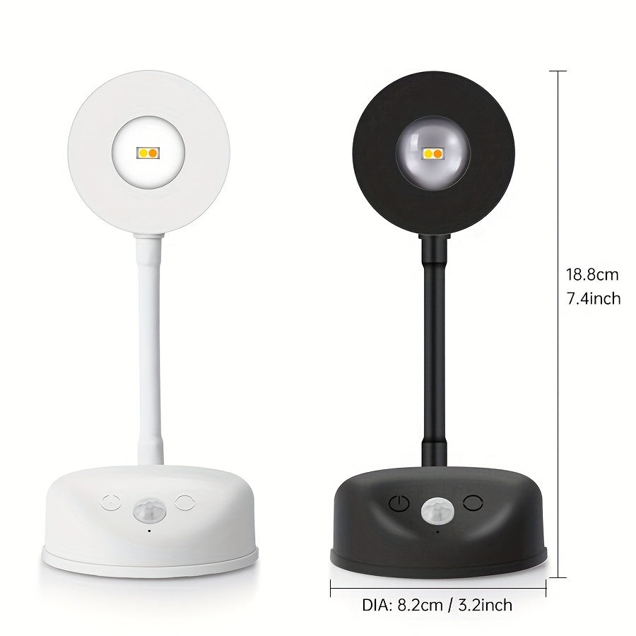 Luces de Pared con Sensor de Movimiento y Batería Recargable de 2000mAh - Sensor Infrarrojo, Brillo Ajustable, Cable USB & Control por Pared, Acabado Moderno para Pasillos, Baño, Cocina, Dormitorio - Luz Nocturna Energéticamente Eficiente, Luces Recargab