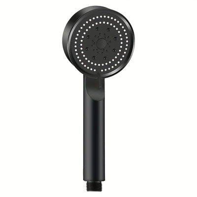 Cabezal de Ducha de Alta Presión con 5 Modos y Soporte Ajustable - Montado en la Pared, Manillar, Flujo de Agua Potente, Diseño Redondo, Accesorio de Baño