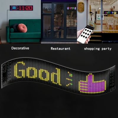 Pantalla de luz suave de píxeles LED inteligente, pantalla LED programable Luz nocturna inteligente, control por aplicación, animación de patrones de texto DIY, puede ser montada en la pared o usarse sobre el escritorio, es decoración para el hogar, crea