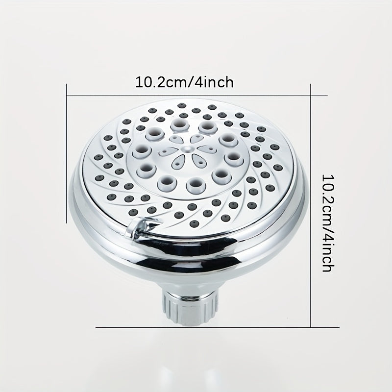 Cabezal de ducha de alta presión de 5 modos - Gran salida de agua, rociador superior montado en la pared para una experiencia de baño lujosa, estilo vintage, acabado pulido, no necesita electricidad, accesorio de ducha montado en la pared | Acabado vinta