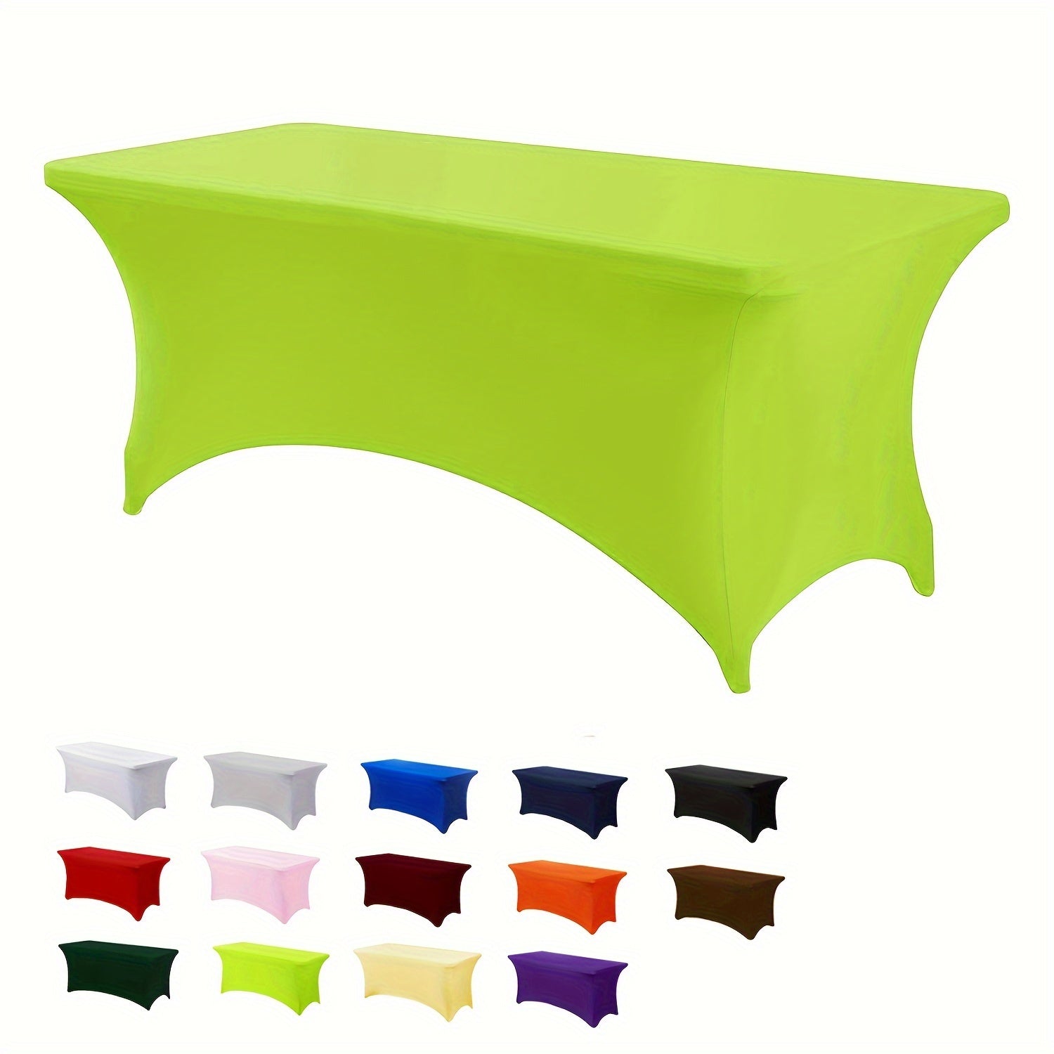 1pc Mantel Rectangular de Poliéster Elástico, Cubierta Lavable para Decoración de Cocina, Bodas, Cumpleaños, Fiestas, Exposiciones de Artesanía, Eventos de Bar, Fiestas al Aire Libre, Festivales de Cócteles, Mantelería, Cobertura Completa, Exposiciones d