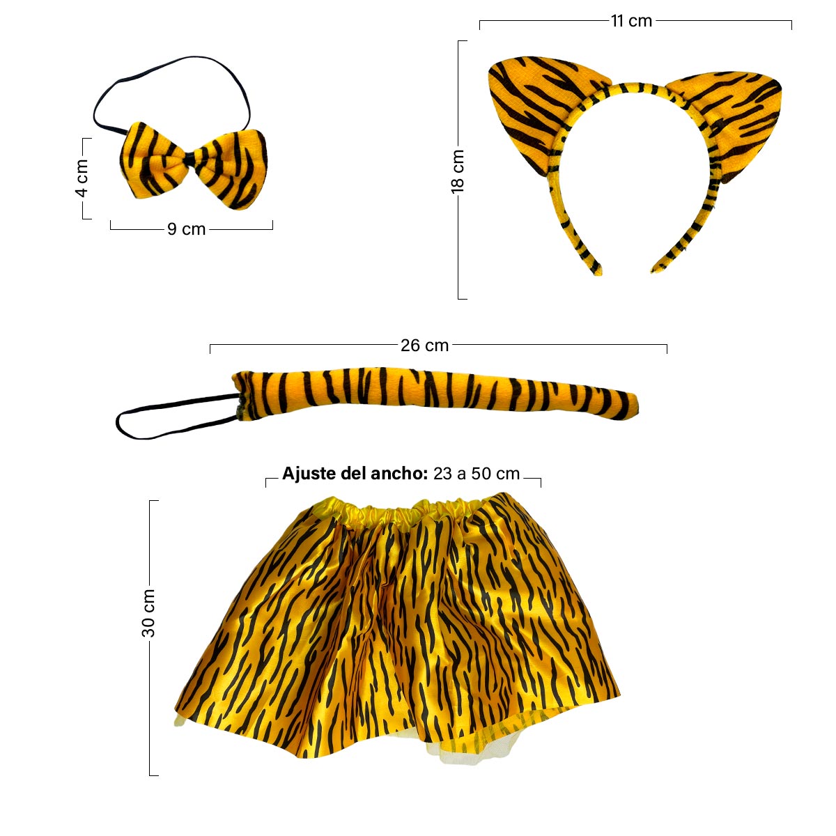 Disfraz Animales 4 Piezas Accesorios Halloween Niña Fiesta Disfraces OF-1492