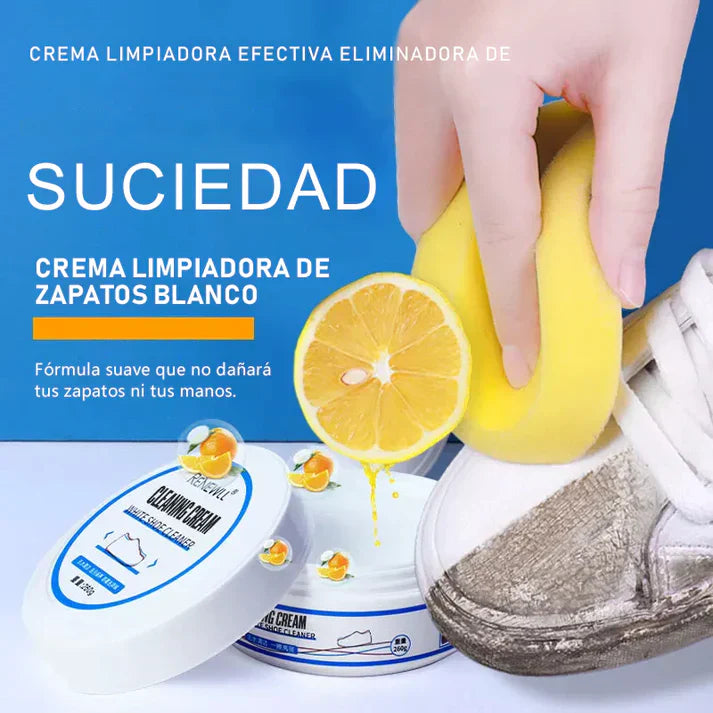 Crema limpiadora de zapatos blanqueador quita manchas