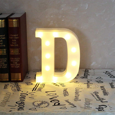 Letra Luz Led Lampara Decorativa Luces Plástico Hogar Fiestas LL07G-DCM
