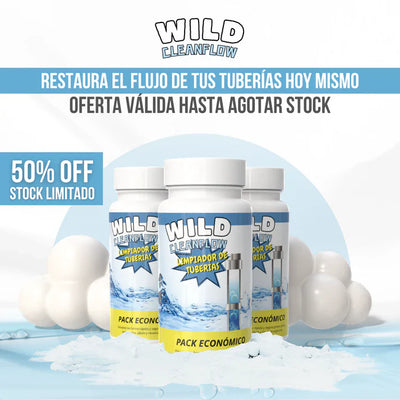 Destapa cañeria Wild Cleanflow™ - Desatasca sin esfuerzo. Limpia desde la raíz