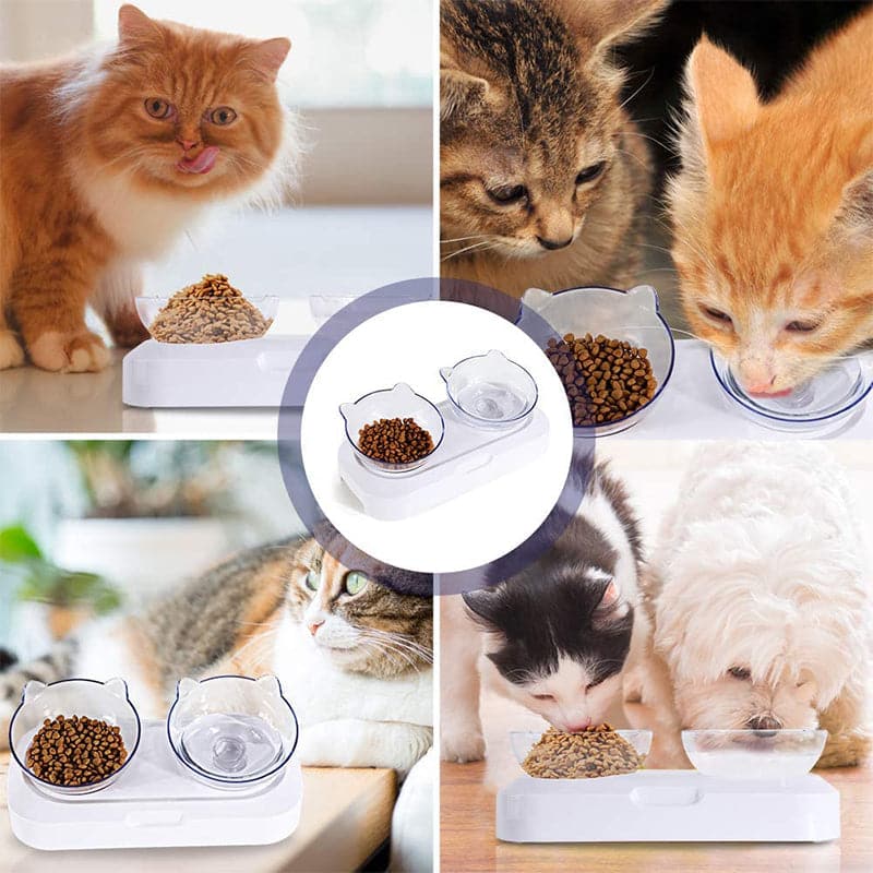 Plato Doble Comedero Y Bebedero Para Mascotas 01976