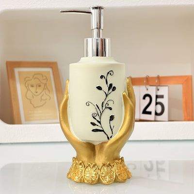 1pc Botella de Baño Dorada y Plateada, Recipiente Rellenable para Decoración del Hogar, Dispensador de Baño, Pieza Práctica para el Hogar