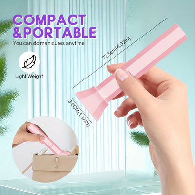 Lámpara de curado de esmalte de uñas portátil de mano con 6 LED, mini secador de uñas sin formaldehído, carga USB, batería de litio recargable, capacidad de batería de 200mAh
