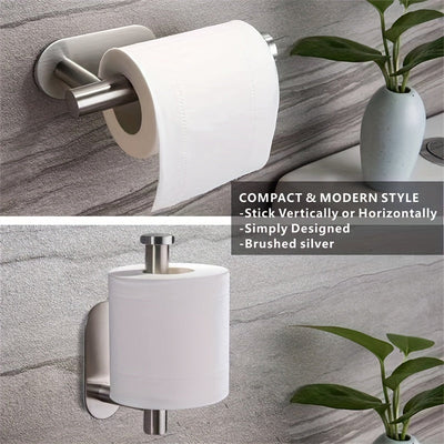 [Acero Inoxidable Negro Portarrollos] Portarrollos de Pared de Acero Inoxidable Negro - Estante de Almacenamiento de Película Adhesiva, Portarrollos de Papel Higiénico, Portaservilletas, Accesorio de Baño