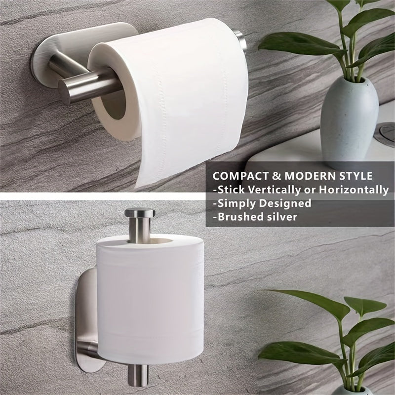 [Acero Inoxidable Negro Portarrollos] Portarrollos de Pared de Acero Inoxidable Negro - Estante de Almacenamiento de Película Adhesiva, Portarrollos de Papel Higiénico, Portaservilletas, Accesorio de Baño