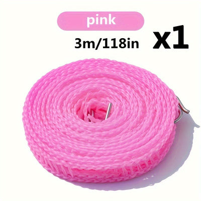 1 Tendedero Portátil, Tendedero Engrosado Mejorado, Cuerda De Secado Antideslizante A Prueba De Viento, Cuerda Para Colgar Ropa De Secado De Camping, Suministros De Lavandería Para El Hogar Interior Y Exterior, Accesorios Para Acampar Al Aire Libre, Acce