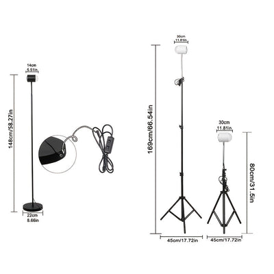 1 lámpara de suelo de luz dual alimentada por USB con altura ajustable y proyección de puesta de sol con ondas de agua - Diseño moderno de metal y vidrio, acabado pulido para sala de estar, dormitorio, estudio - Regalo de decoración del hogar, iluminació